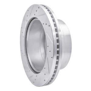 Ford F-350 Super Duty Brake Rotor (1) - Rear Right - R1 Concepts - Drilled & Slotted - Silver - `11-`22